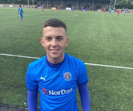 Jamie McVey has impressed since joining from Albion Rovers (Pic: Bo'ness Athletic)