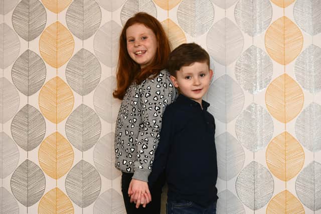 Lexi Scotland is the Bo'ness Fair's Queen Elect and her wee brother Kian is one of her page boys.  (Picture: Michael Gillen)