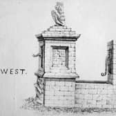 A drawing of the old Falkirk Cross Well.
