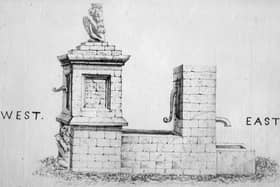 A drawing of the old Falkirk Cross Well.