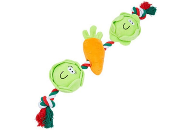 There's nothing dogs like better than a good game of tug-of-war with their owner, and this Christmas Sprout and Carrots Rope Dog Toy adds a bit of festive colour. Priced at £6.50 and available from Pets at Home.