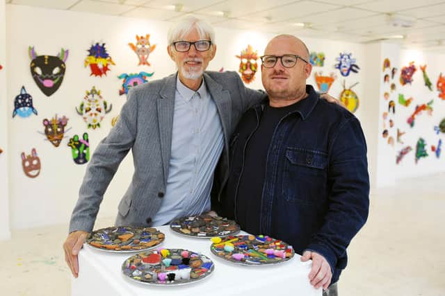 Father and son duo Craig and Adam Mckechnie are proud of the reputation their family-run arts company, D2 The Creative Centrem, has built up. Picture: Michael Gillen.