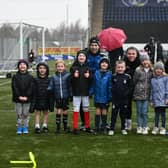 Festive fun with members of the Falkirk first team helping coach the youngsters who attended on Wednesday afternoon