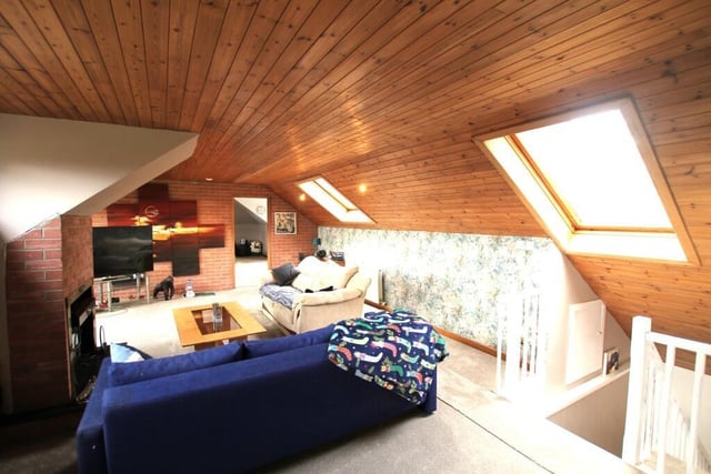 The upstairs lounge area.