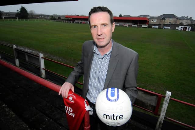 John Sludden pictured when he took over as Camelon Juniors FC manager in 2014. Picture: Alan Murray.