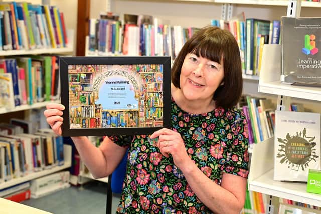 Falkirk Council’s Principal Librarian Yvonne Manning has been crowned ‘Librarian of the Year’ in recognition of her passion and commitment to books and reading. Pic: Falkirk Council