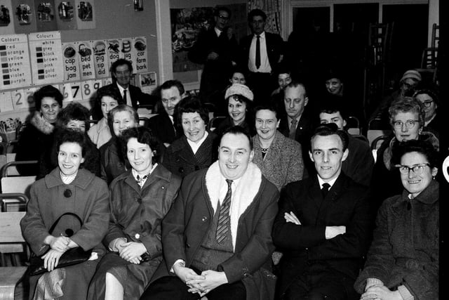 An Oxgangs and Comiston Residents Association Annual meeting in Hunters Tryst School in February 1964.