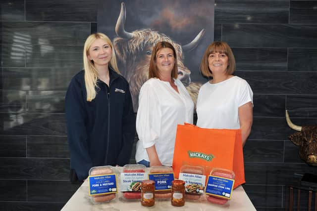 Malcolm Allan sales analyst Ellie Montgomery and technical assistant Claire Millar join Mackays' UK sales manager Judith Davidson at the tasting session