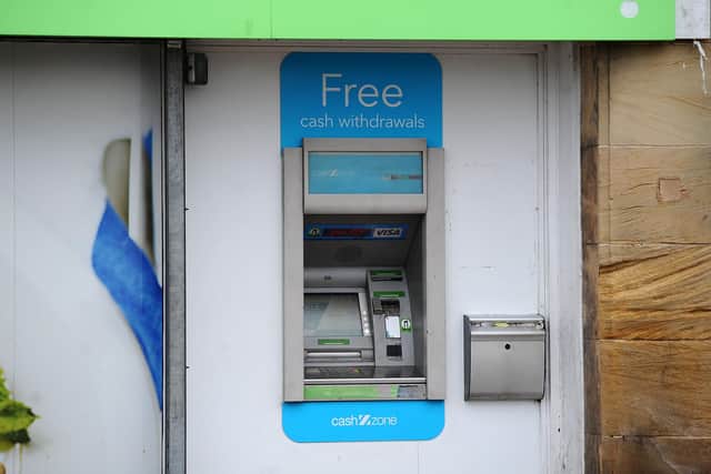 Difficulties with accessing cash in Denny led to the town being selected for a national pilot scheme. Picture: Michael Gillen.