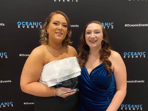 Lauren Pow (left) won the award for Hair Stylist of the Year at the Scottish Beauty Industry Awards on Sunday.  (pic: submitted)