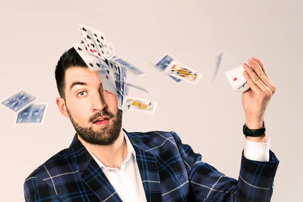 Magician Elliot Bibby will perform locally for the first time in five years this weekend. Pic: Alexis Dubus