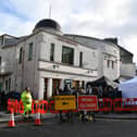 The Hippodrome Cinema in Bo'ness was used for the filming of Good Omens 2 in February 2022. Picture: Michael Gillen