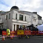 The Hippodrome Cinema in Bo'ness was used for the filming of Good Omens 2 in February 2022. Picture: Michael Gillen