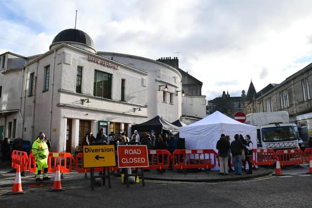 The Hippodrome Cinema in Bo'ness was used for the filming of Good Omens 2 in February 2022. Picture: Michael Gillen