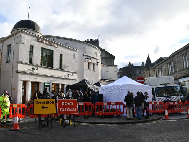 The Hippodrome Cinema in Bo'ness was used for the filming of Good Omens 2 in February 2022. Picture: Michael Gillen