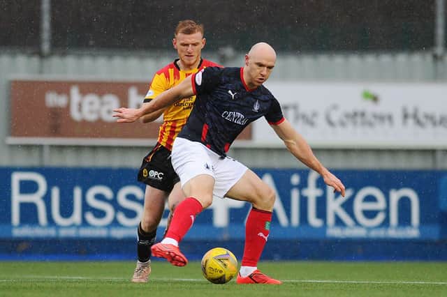 Action from Falkirk's Boxing Day League 1 clash with Partick Thistle shortly before lower league football was suspended