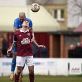 Michael Gemmell in action for Bo'ness United against Linlithgow Rose (Picture: Alan Murray)