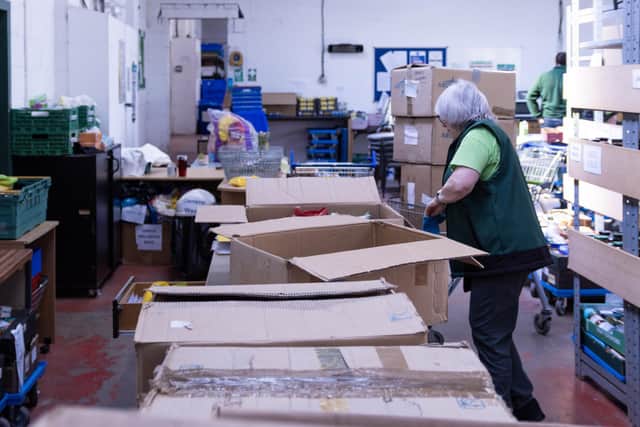 Falkirk Foodbank appeals for donations as winter demand soars. (Pic. Lewis Ferguson.)