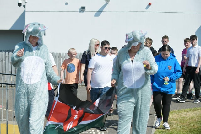 There was even a couple of "elephants" who came along to lend support.