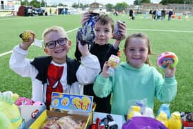 These youngsters look to be having a good time at the Denny Warriors Family Fun Day on Sunday.  (Pics: Michael Gillen)