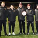 Gary Naysmith with his Manager of the Month prize