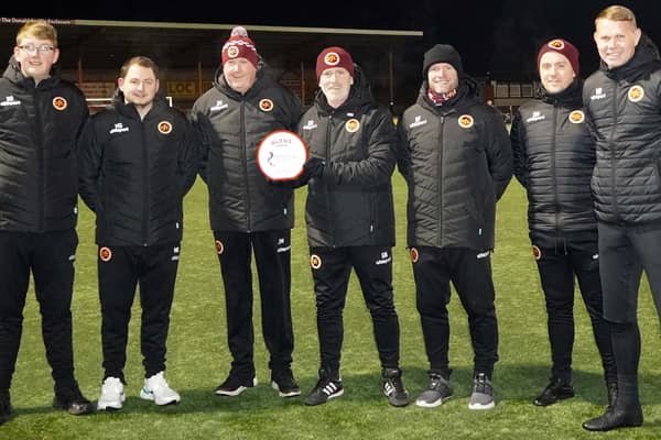 Gary Naysmith with his Manager of the Month prize