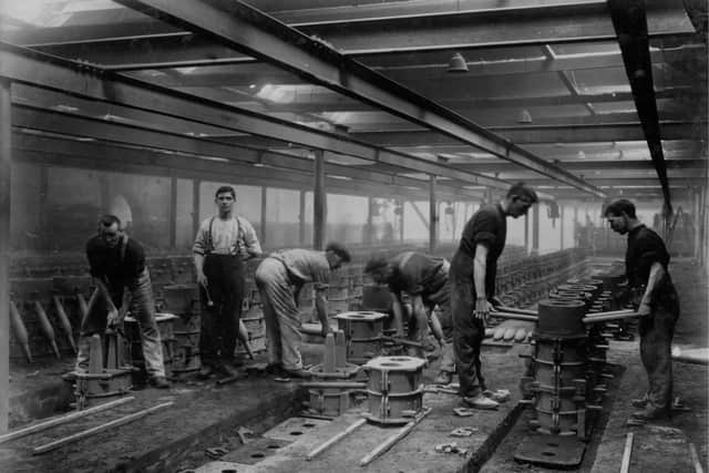Shell manufacturing in Castlelaurie Foundry during World War One.