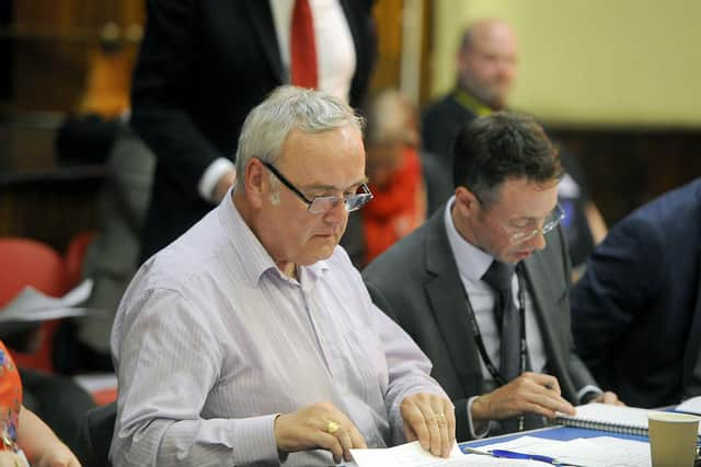 David Alexander at a council pre-determination meeting in Grangemouth in 2018