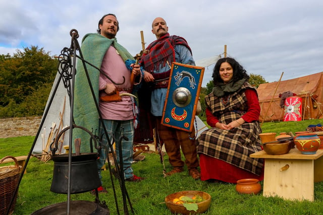 The Damnonii tribe were among those to have set up camp at Kinneil on Saturday.