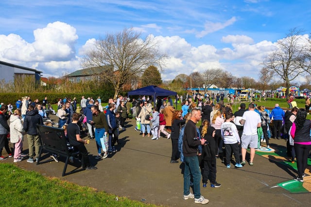 There were crowds aplenty enjoying this years Inchyra Park Easter Egg Hunt