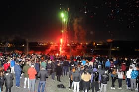 There was a balloon release in memory of boxer Scott Martin.