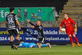 Shire concede a late penalty from Andy Rodden's foul (Pics by Scott Louden)