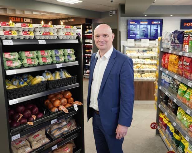 Stephen Thompson inside the first Eddy's Food Station