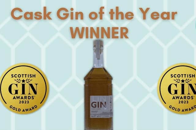 LinGin Cask Aged #3 (Oloroso cask) won gold in the Cask Aged gin category.