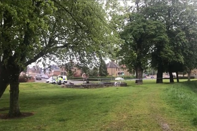 Police have cordoned off the Happy to Chat area near Newhouse Road, Grangemouth