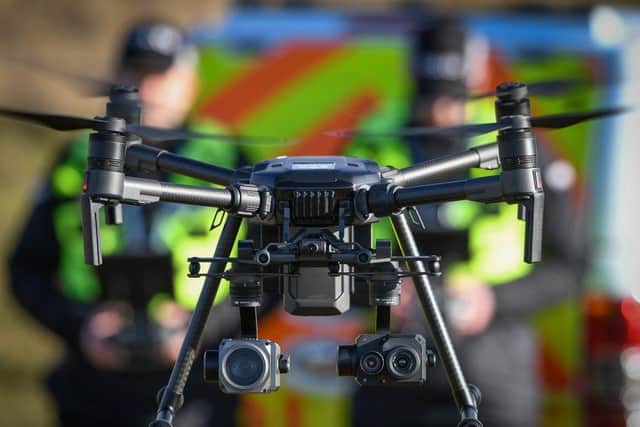 For the first time in the Forth Valley area police officers used drone technology to combat anti-social behaviour
