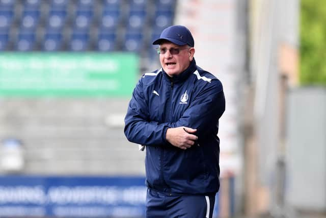 Falkirk manager John McGlynn on the touchline