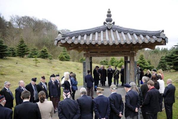 A previous service at the Scottish Korean War Memorial