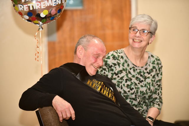 Iain's wife Alison was able to enjoy the moment with him