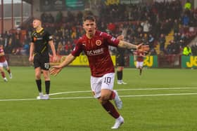Matty Yates celebrates his strike (Pics by Scott Louden)