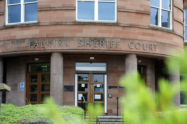 Patrick Reid appeared at Falkirk Sheriff Court from custody via video link. Picture: Michael Gillen.
