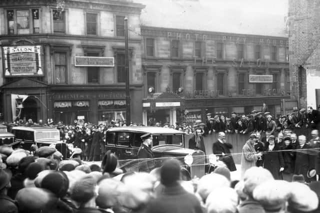 Princes Street, Falkirk, was opened by the Prince of Wales, later the King Edward VIII in March 1933.