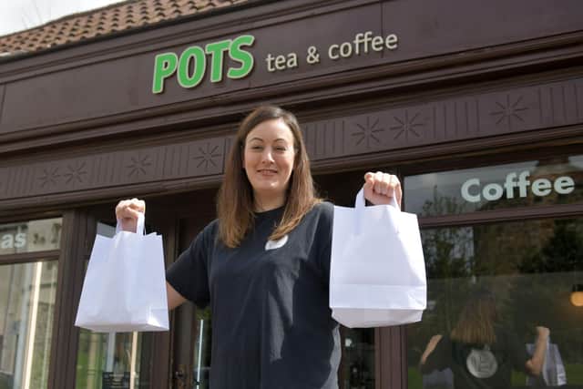 Pots cafe owner Nicky Don has been making and delivering meals for vulnerable and elderly people across Falkirk district during lockdown. Picture: Michael Gillen.