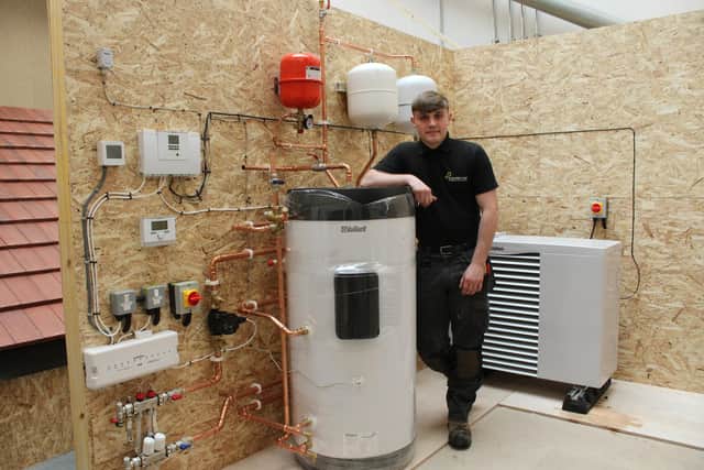 Modern apprentice Bryce William O'Neill helped create the new renewables training centre at FVC