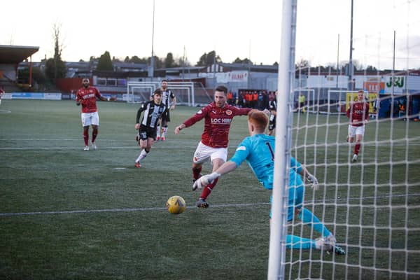 Thomas Orr scored both of the Warriors goals, but missed a spot kick in the second half (Picture by Scott Louden)