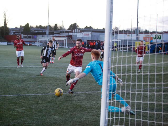 Thomas Orr scored both of the Warriors goals, but missed a spot kick in the second half (Picture by Scott Louden)