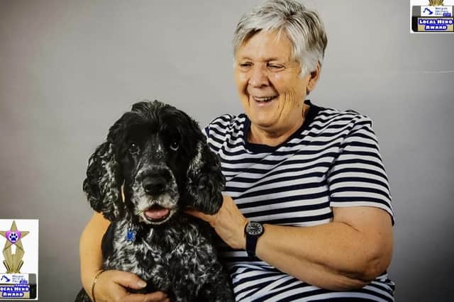 Local Hero Award Winner Liz King and her dog, Local Canine Hero Archie.