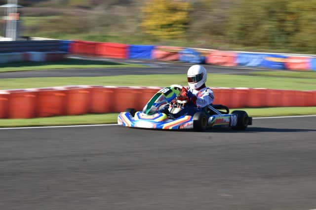 Zak in outdoor karting action (Photo: Submitted)
