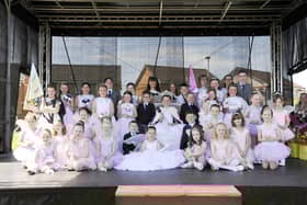 All of the youngsters involved in the retinue for this year's Carron and Carronshore Gala.