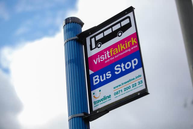 Falkirk bus stop signage